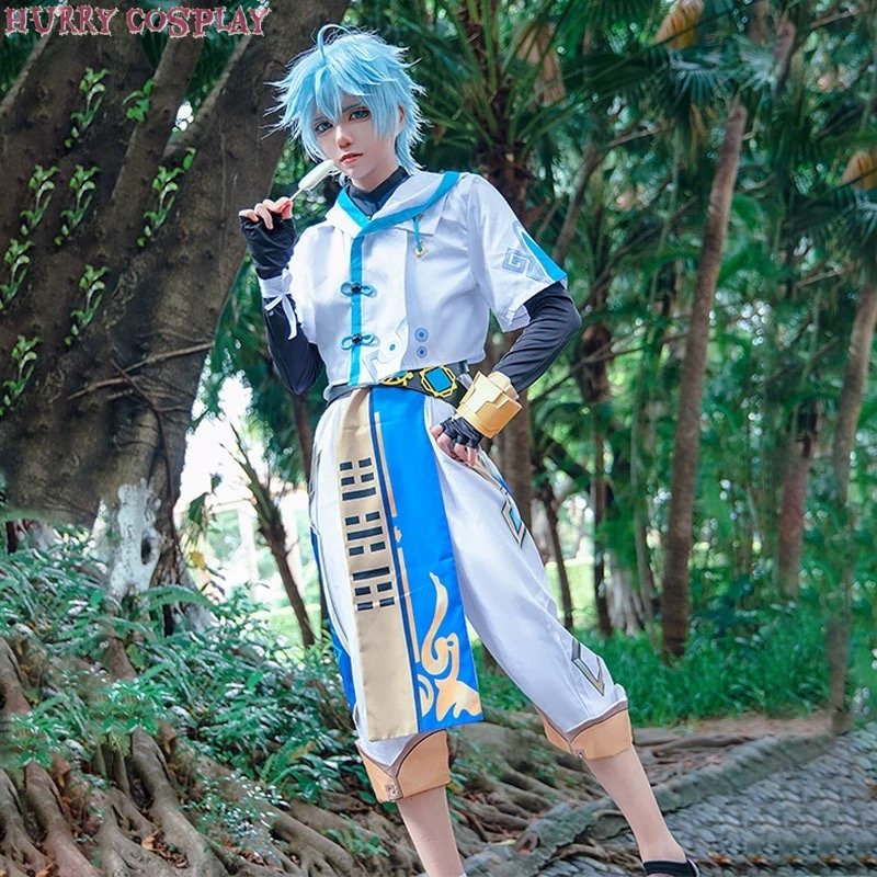 Game Cosplay,Genshin Impact,Genshin Impact Chongyun Cosplay Costume